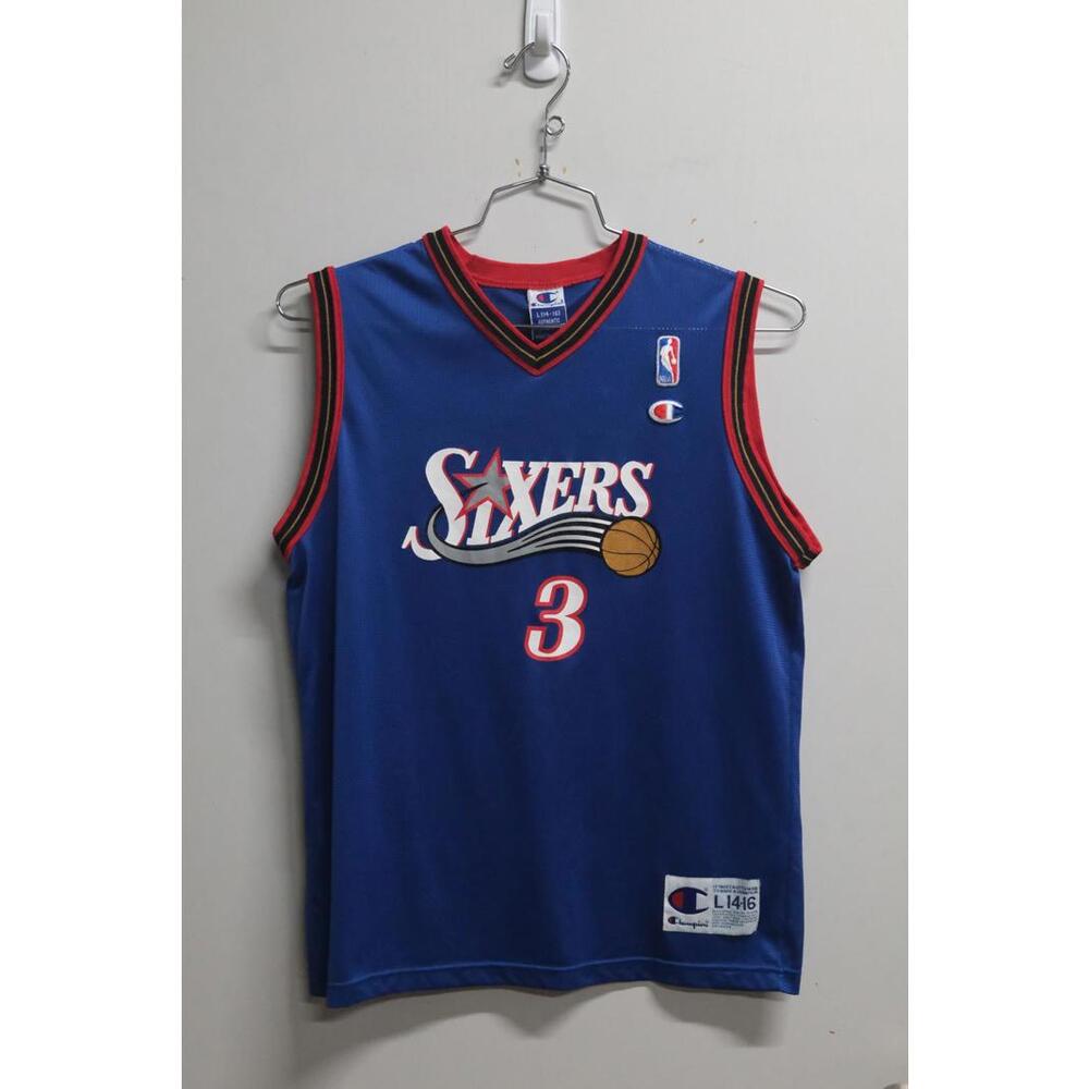 90s Champion Philadelphia 76ers Iverson #3 Basketball Jersey
